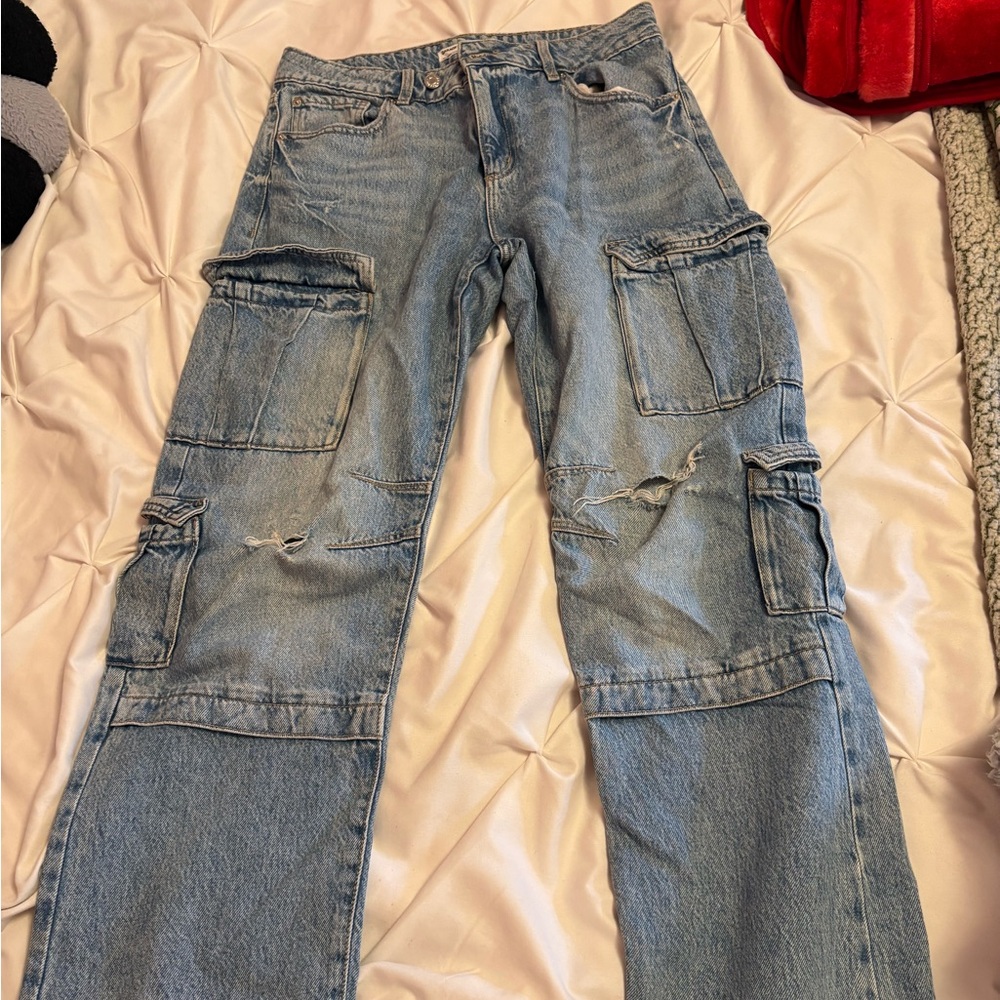 Garage Wide Cargo Blue Jeans Size 5